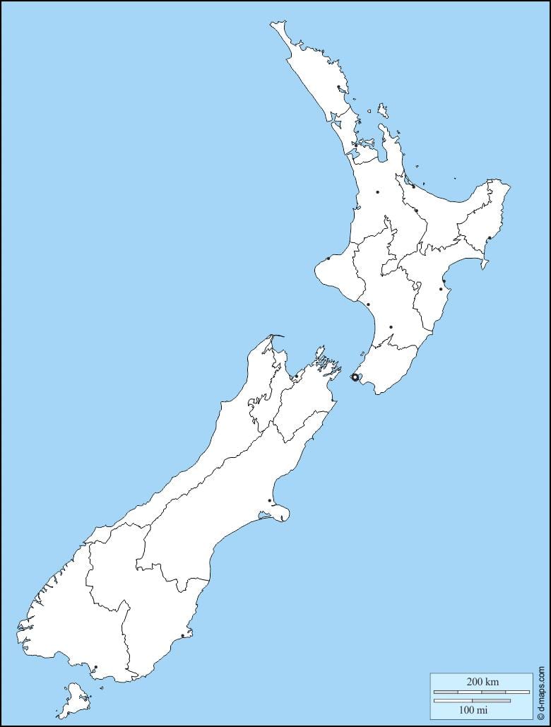 Peta mudah new zealand