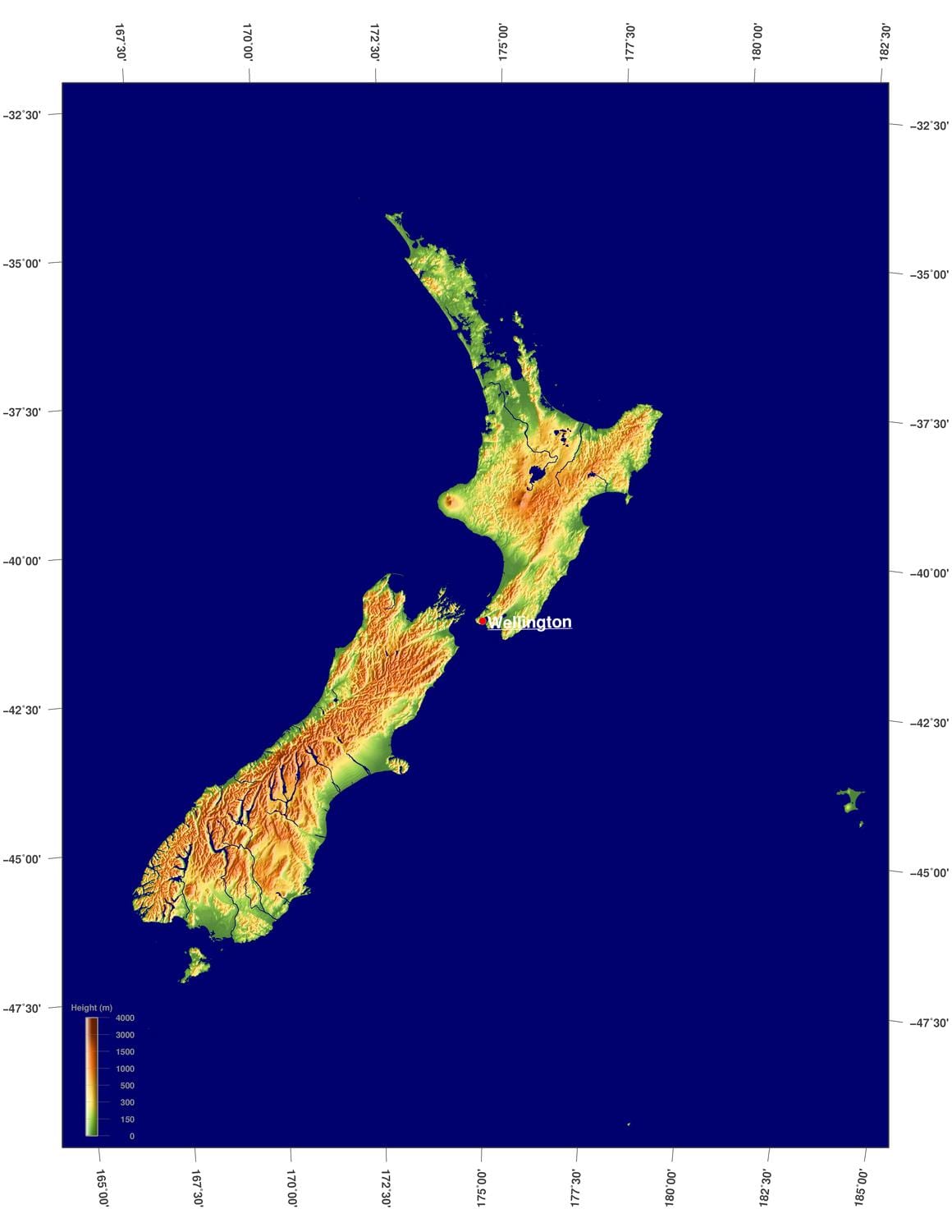 new zealand bumi peta