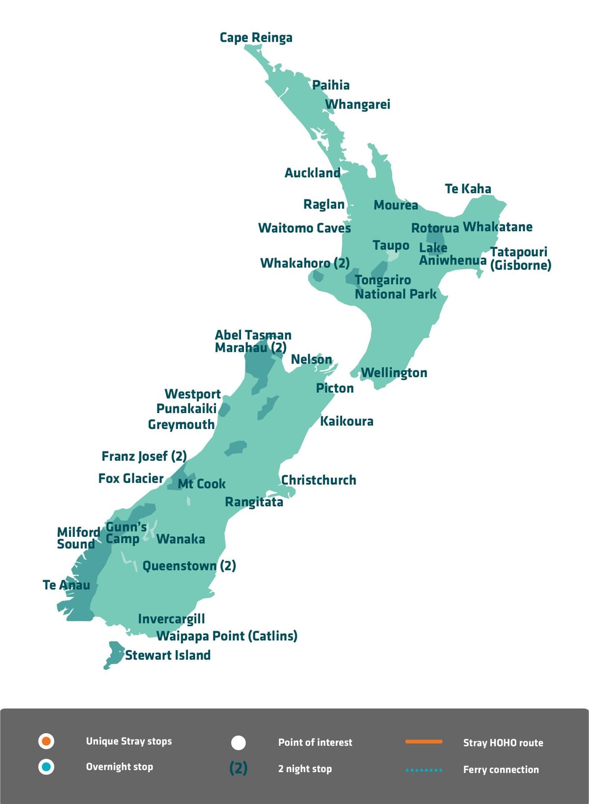 Peta dari new zealand bersiar-siar