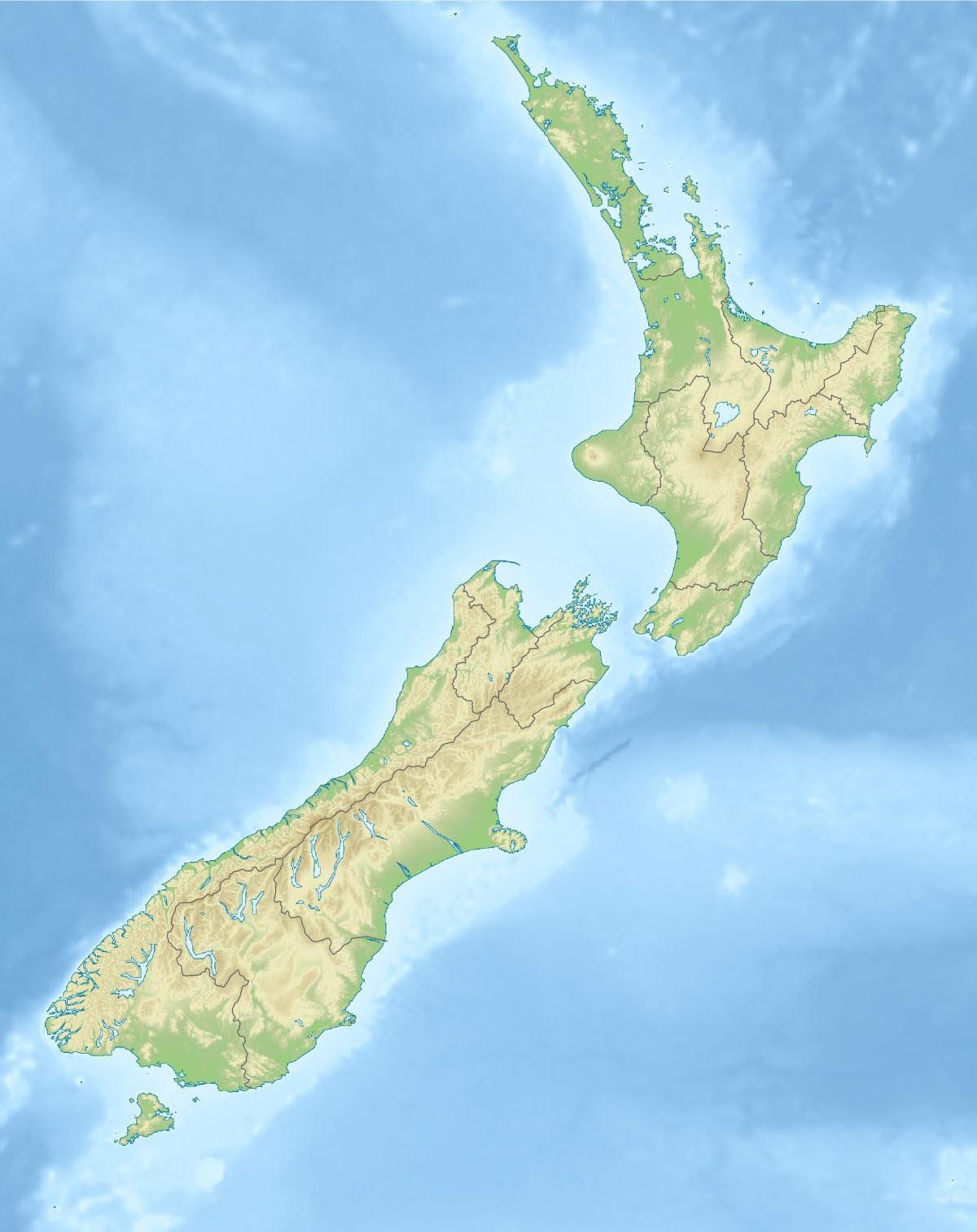 new zealand fizikal ciri-ciri peta