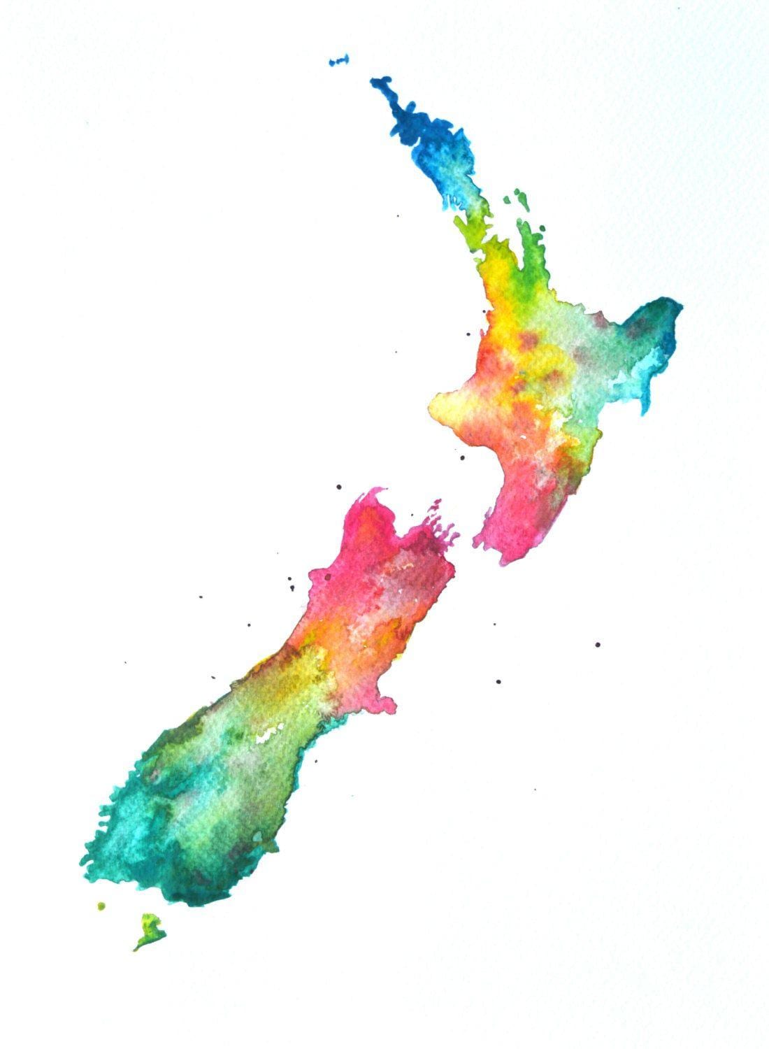 Peta dari new zealand seni