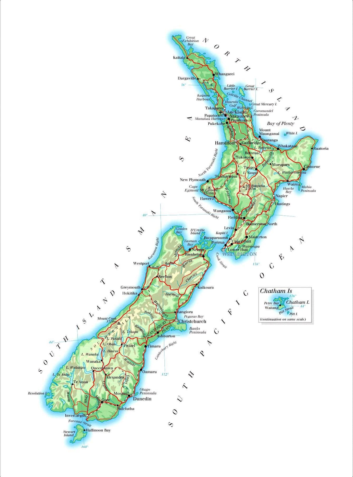 Peta besar new zealand