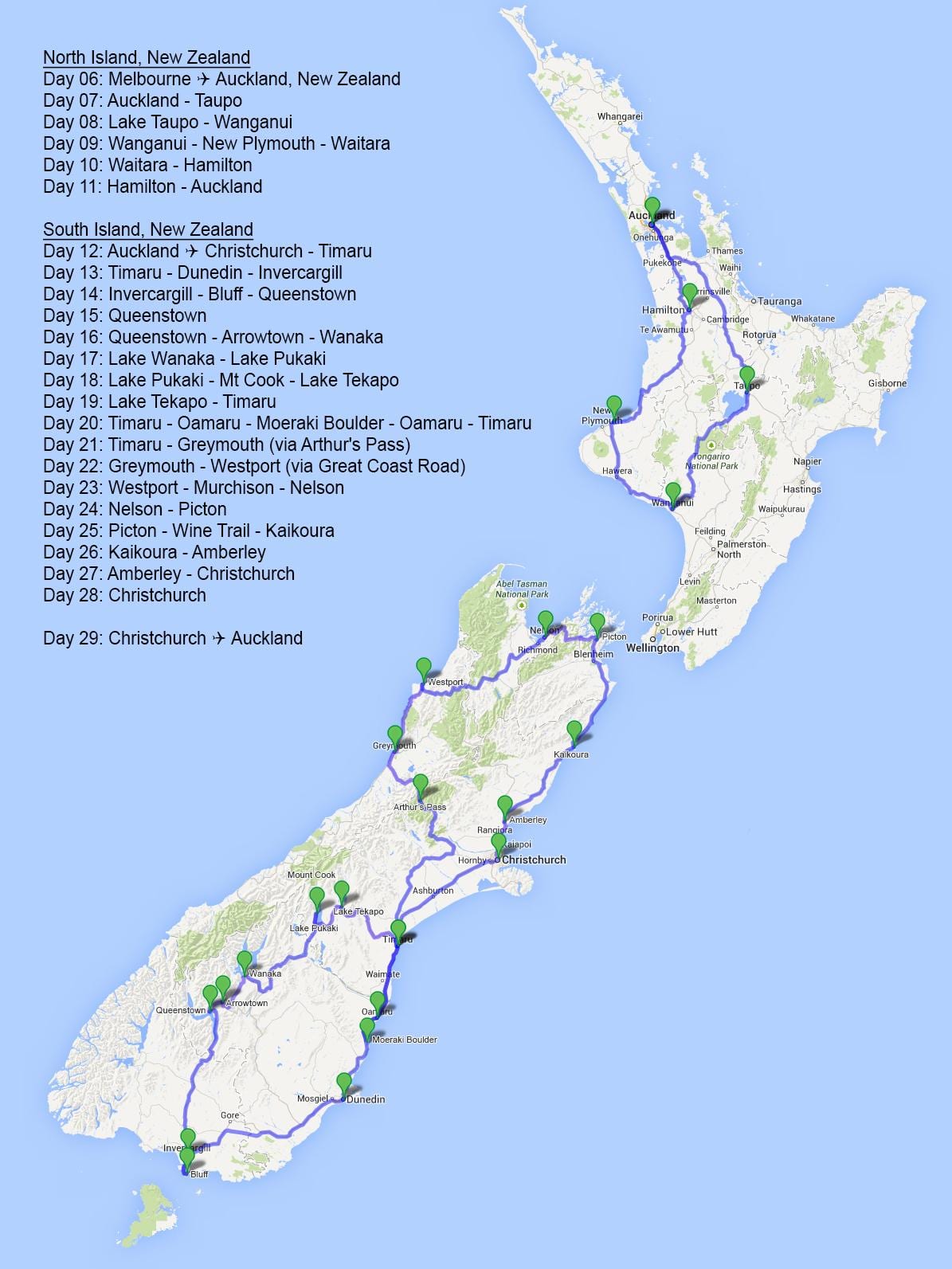 Peta terbaik new zealand jalan