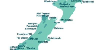 Peta dari new zealand bersiar-siar
