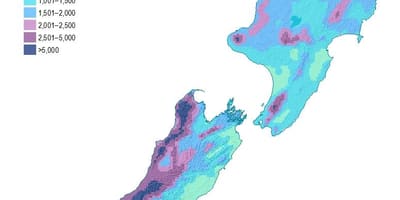 New zealand hujan peta