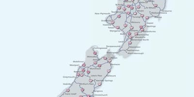 Peta dari new zealand lebuh raya