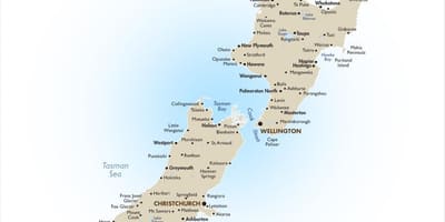New zealand peta jalan buku