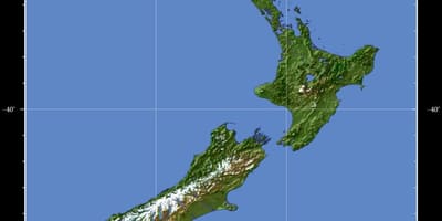 New zealand peta bumi