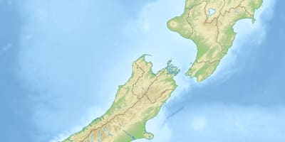New zealand fizikal ciri-ciri peta