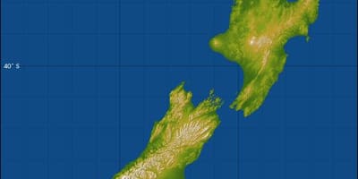New zealand peta ketinggian