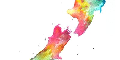 Peta dari new zealand seni