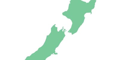 New zealand peta garis vektor