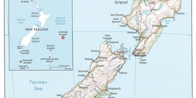 New zealand sungai peta