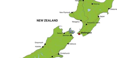 Peta dari new zealand syarikat