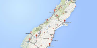 Terperinci peta jalan selatan pulau new zealand