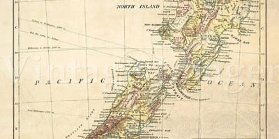 Peta tua new zealand