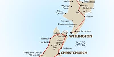Peta selatan pulau new zealand memandu